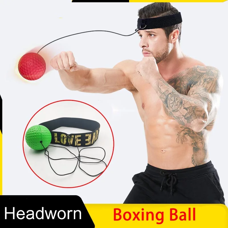 Boxe Reflex Ball Head-mounted PU Punch Ball MMA Sanda Training Hand Eye Reaction Gym Sandbag Muay Thai Boxeo attrezzature per il Fitness