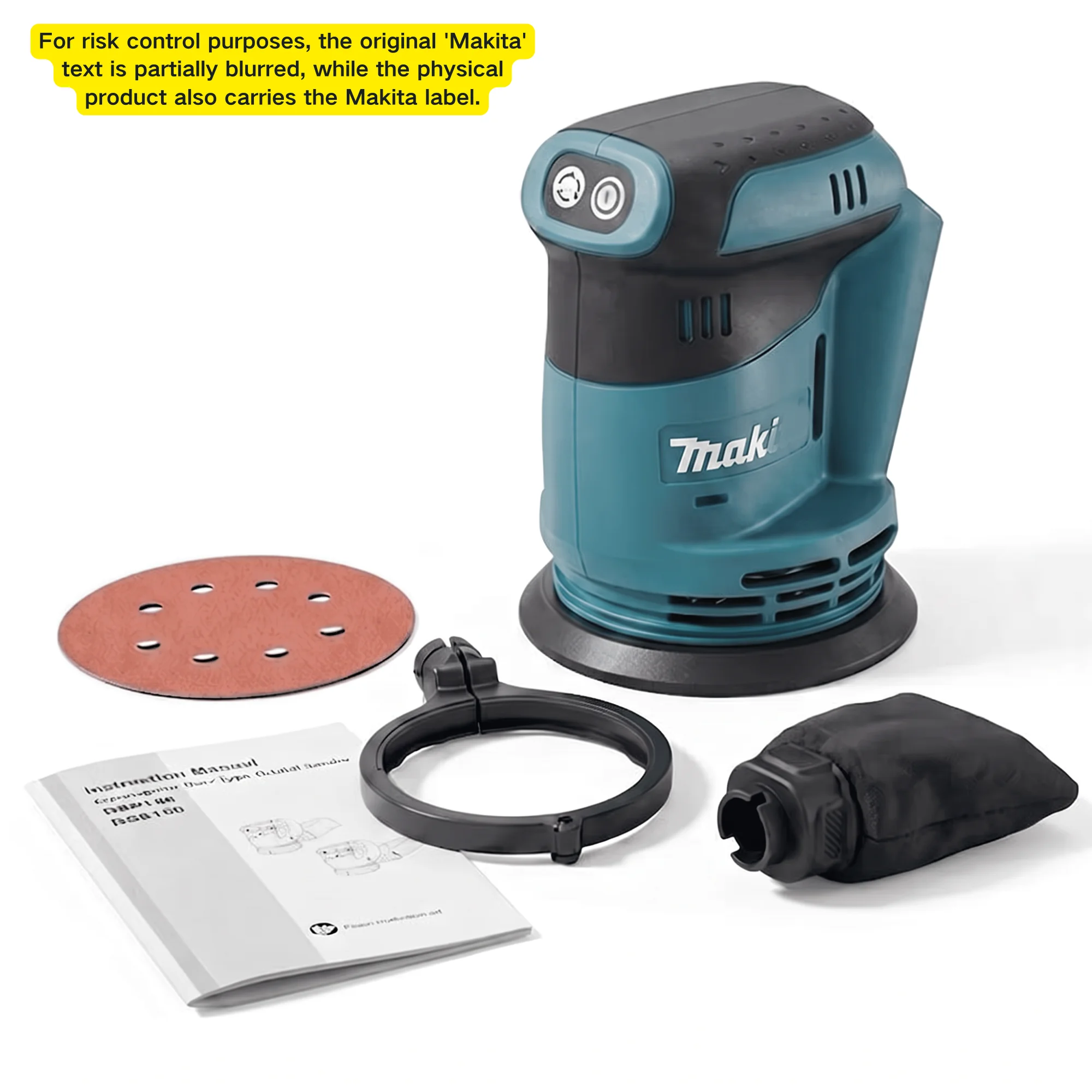 Makita DBO180Z 18V Brushless Cordless Orbital Sander 3 Speed 7000-11000 OPM with Pad Brake for Furniture Use