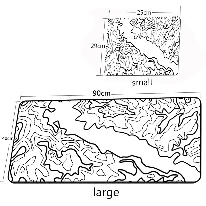 لوحة ماوس لخطوط التضاريس الفوضى كبيرة الحجم للرياضات الإلكترونية XXL لوحة مفاتيح الألعاب حصيرة مكتبية ملحقات الكمبيوتر الطرفية لوحة ماوس