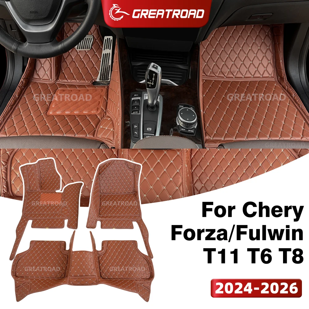 

GREATROAD For Chery Forza/Fulwin T11 T6 T8 (6-Seat) 2024-2026 Custom Car Floor Mat Auto Carpet Cover Interior Accessories