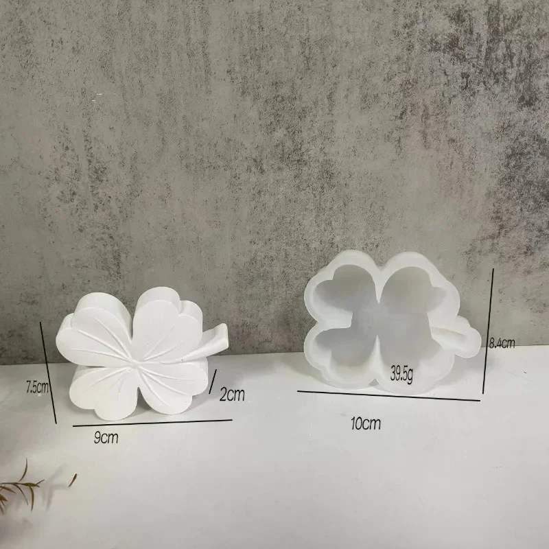lucky shamrock silicone mold four leaf silicone lucky fondant moulds epoxy casting resin candle mold four-leaf shamrock shape