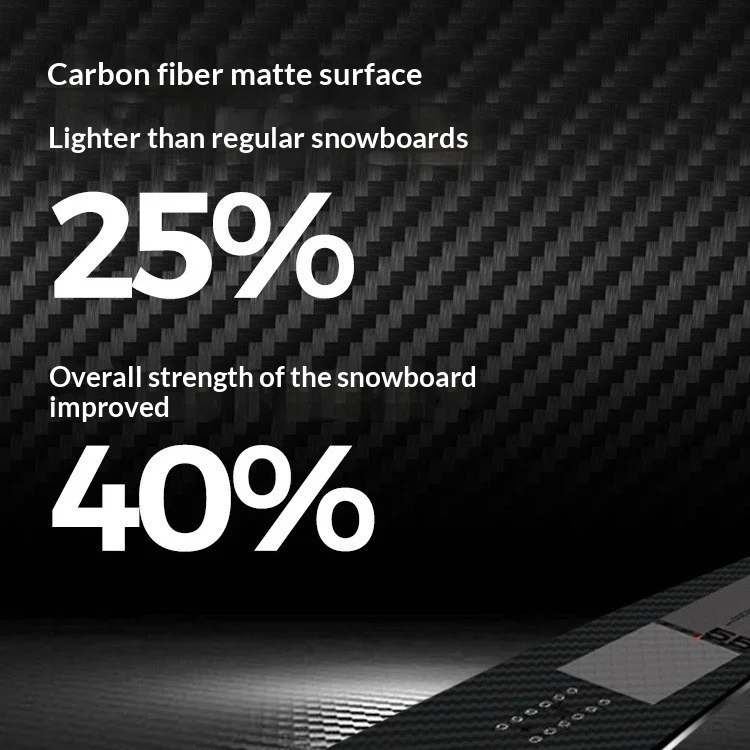 Carbon Fiber Freestyle Snowboard for Adults  Widened Lightweight Super Elastic Snowboard Men's Racing Board Carbon Fiber Skiing