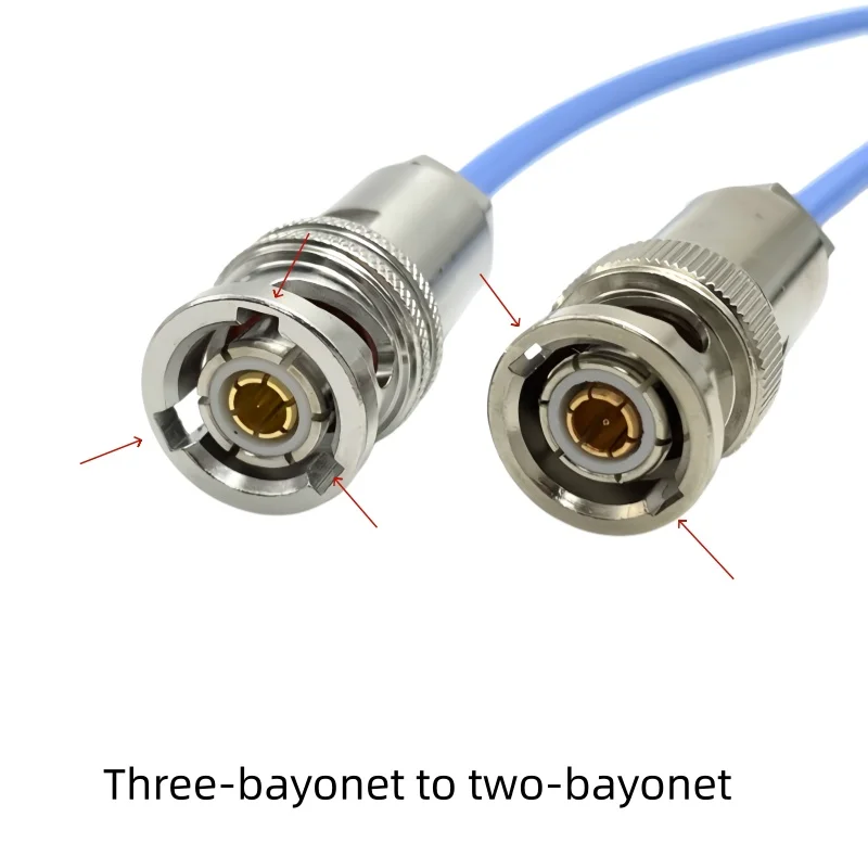 Three-bayonet to two-bayonet Triaxial BNC male-to-male adapter TRB 1533B PL74-47 test line cable