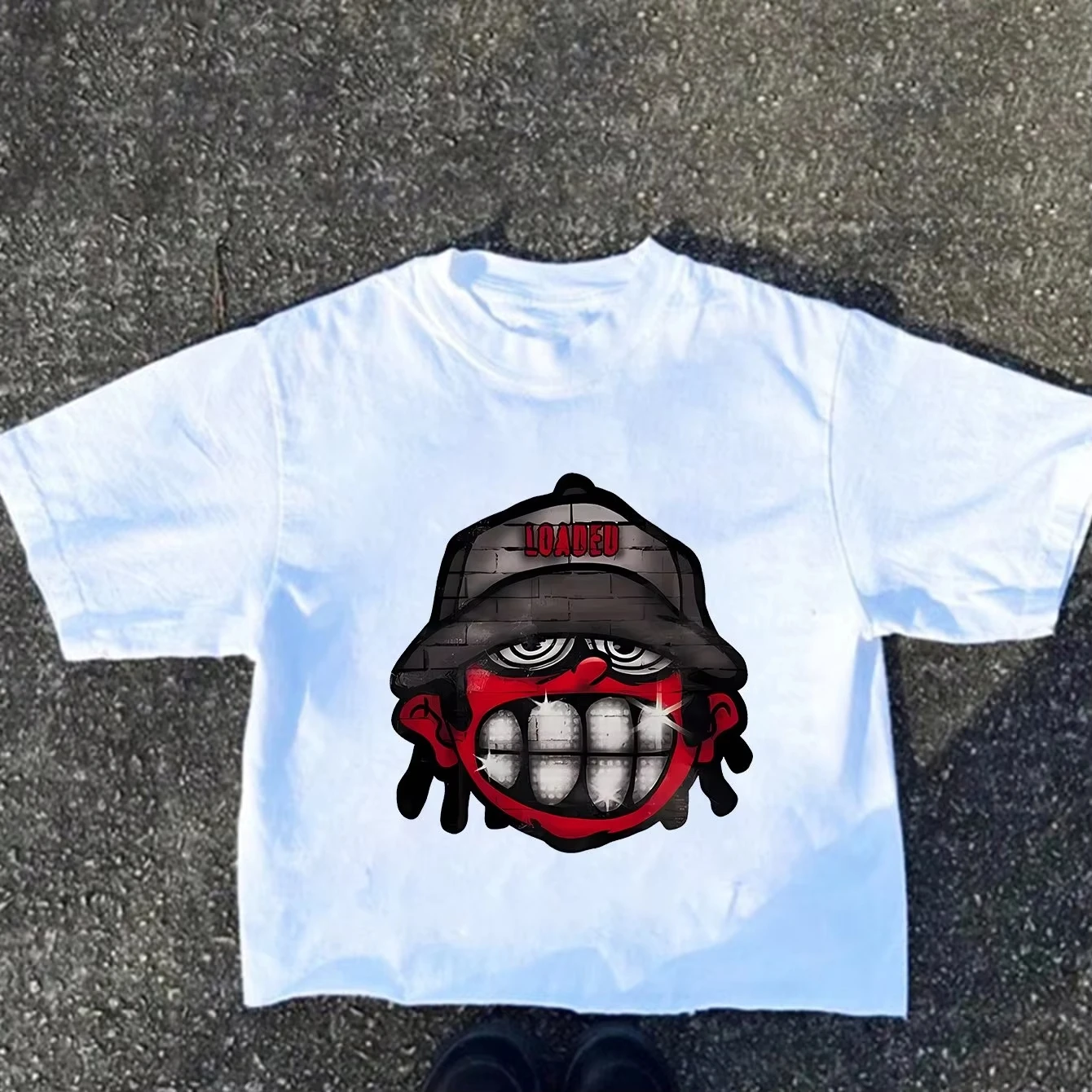 Y2K Double-Sided Pattern Print Men'S T-Shirt Comfortable Soft Short-Sleeved Summer Casual Top