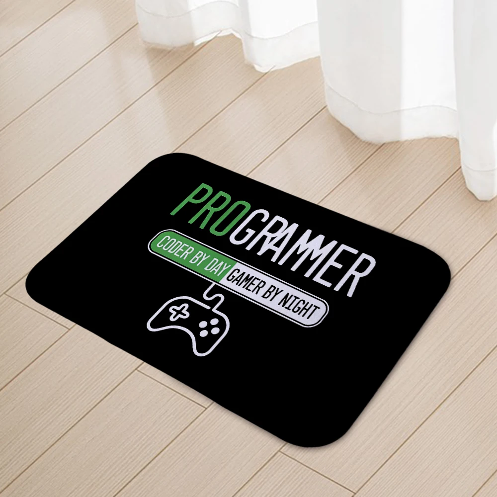 Programmer Coder by Day Gamer by Night Floor mat house carpet door pad modern decorative carpet anti -sliding floor pad 180