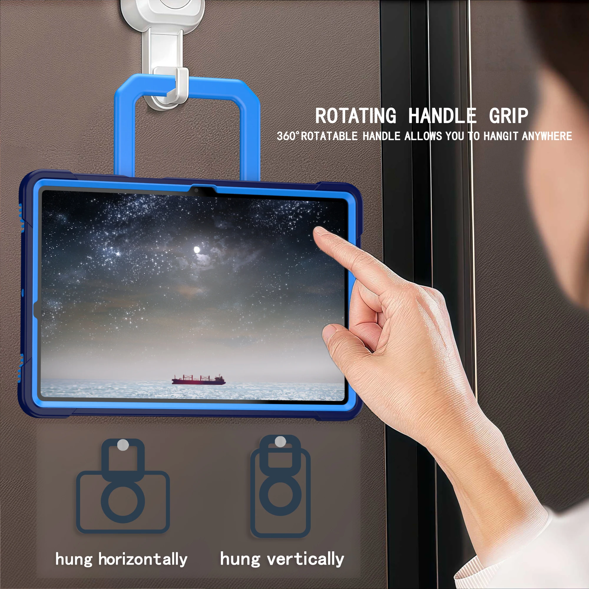 

360 Rotating Handle Grip Case for Samsung Galaxy Tab S11 2025 11 inch SM-X730 X736 X736B Rugged Stand Cover With Shoulder Strap