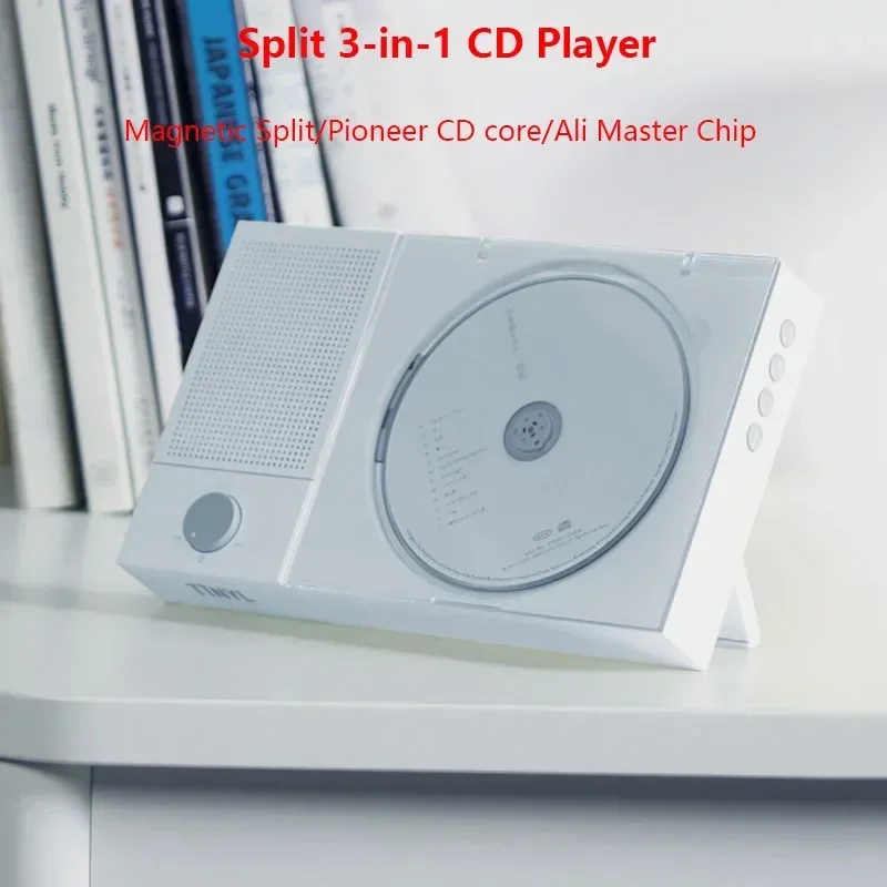 Split HIF CD Player Bluetooth 5.3 Rechargeable with Speaker Multifunctional Bluetooth Speaker CD Player 30 Seconds Anti-shock