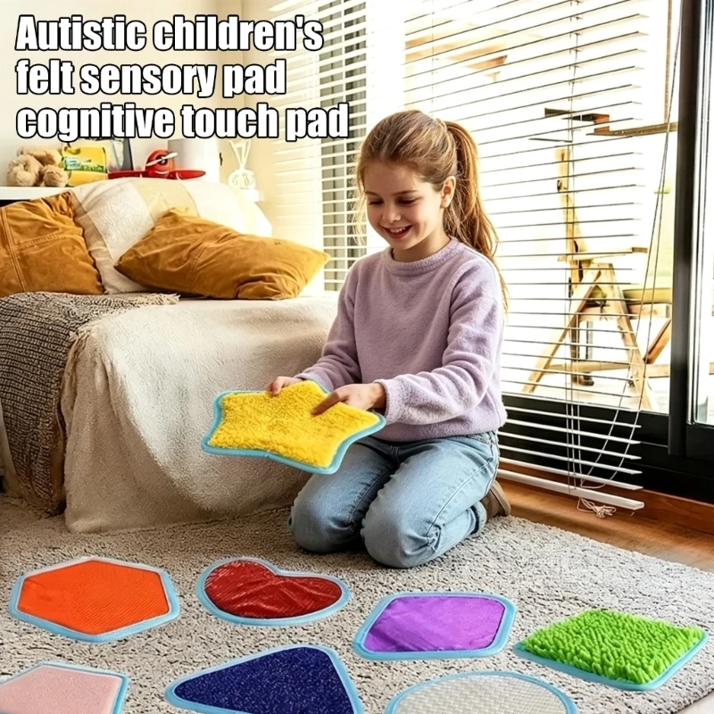 

Sensory Touch Panel Set for Kids, 8 Soft Texture Panels for Parent Led Learning and Preschool Play Time 15UB