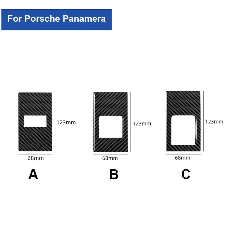 Sedile posteriore Regolare il pannello di copertura Trim Adesivo Vera fibra di carbonio per Porsche Panamera 2010-2016 Accessori auto