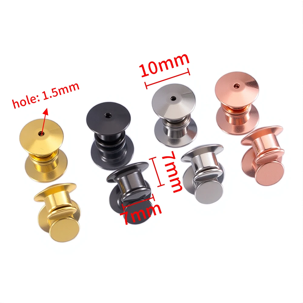50Pcs 30Pcs 10Pcs 5Pcs Brooch Locking Pin Backs Metal Pin Back Locking Pin Keepers Locking Clasp DIY Brooch Badge Jewelry Making view 5