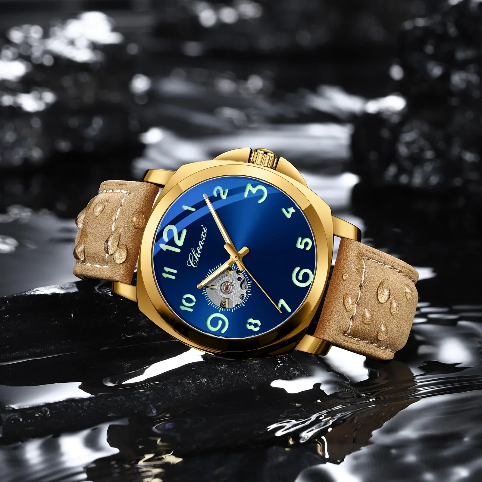 

CHENXI 8854 Automatic Movement Men's Watch Night Light Waterproof Hollow Men's Mechanical Watch Reloj Hombre Relogios Masculino