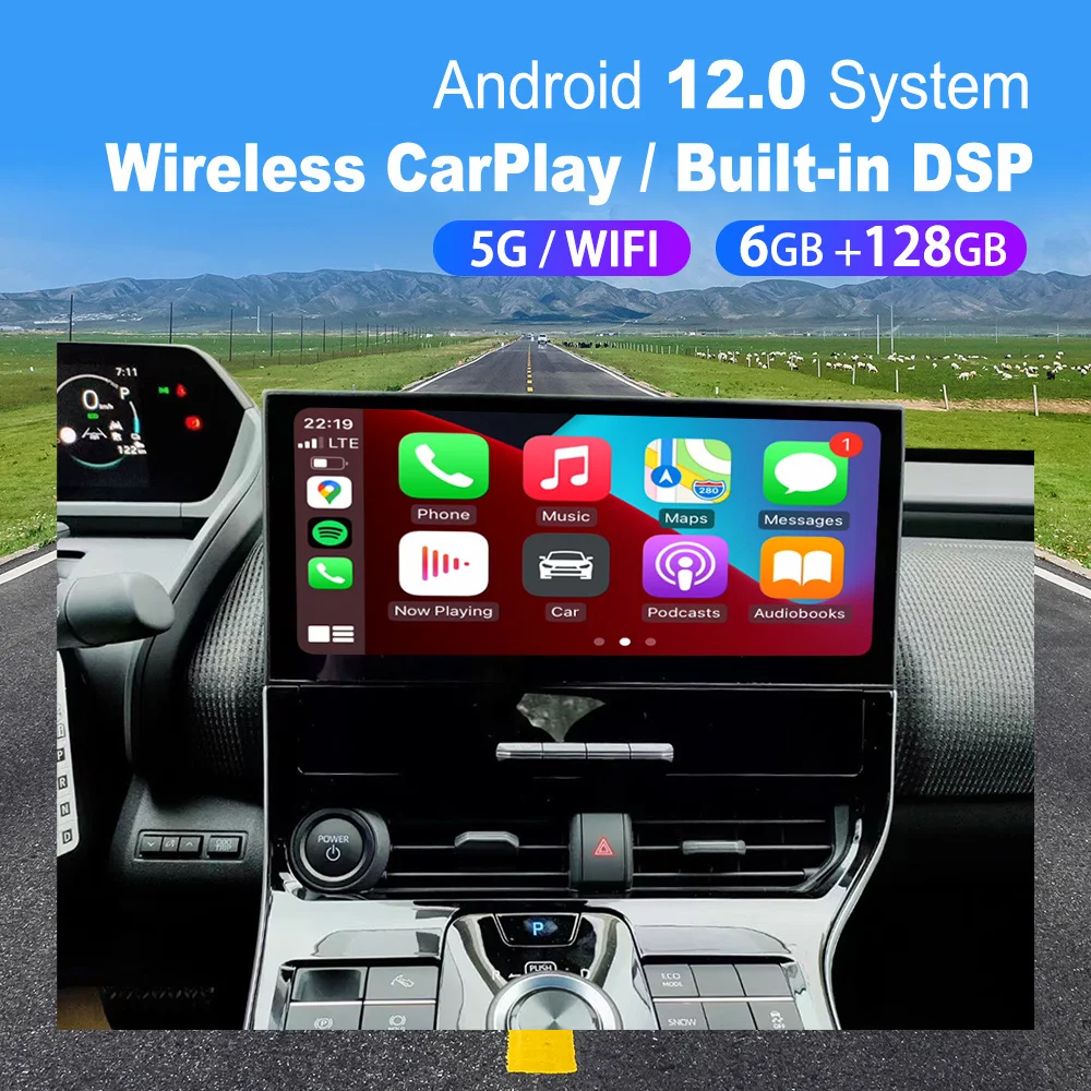 12.3 Inch Android 12 Car Radio For Toyota BZX4 DVD GPS Navigation Radio Stereo Video Multifunction CarPlay Audio Head Unit
