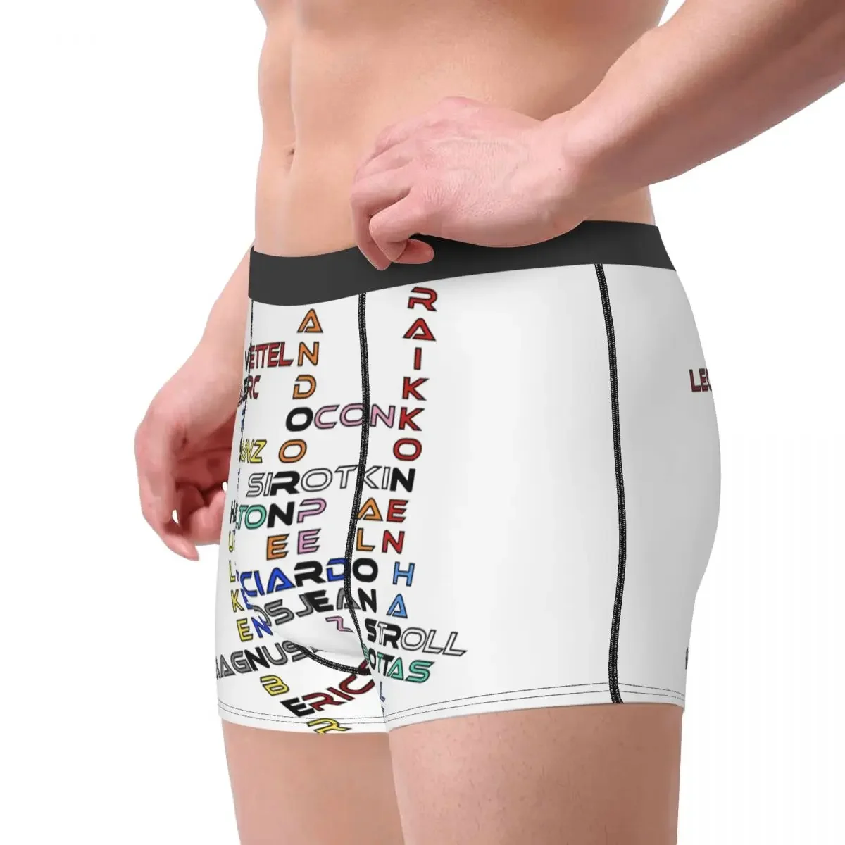 Driver Names (black) Men's Boxer Briefs Shorts Men Underpants Cartoon Anime Funny Men's Panties Soft Underwear For Men