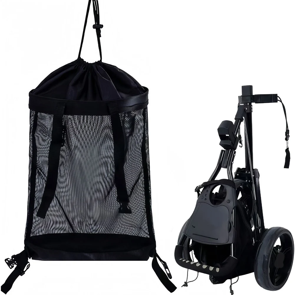 

Golf Cart Organizer Push Pull Golf Cart Bag Black Garage Net Bag Portable Golf Cross-border For Golf Cart Cart Storage Bag Parts