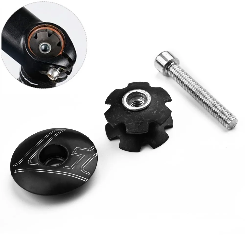 AliExpress NONE 1-1/8 In 28.6mm Bicycle Front Fork Steerer Straight Tube Screw Cycling Part Bike Headset Steer Star Nut Bolt Top Cap Set