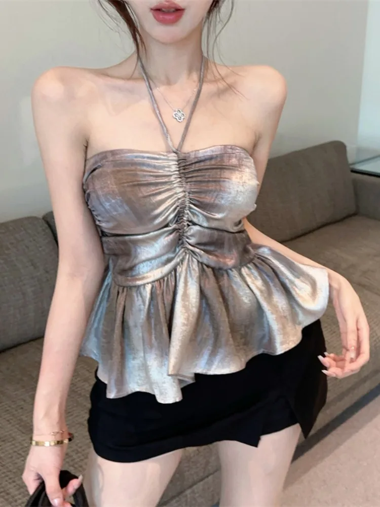 

Stylish Beautiful Summer New Women's Strap Vest Sweet Cool Design Sensation Inner Wear Outer Wear Amazing Back Beauty Top
