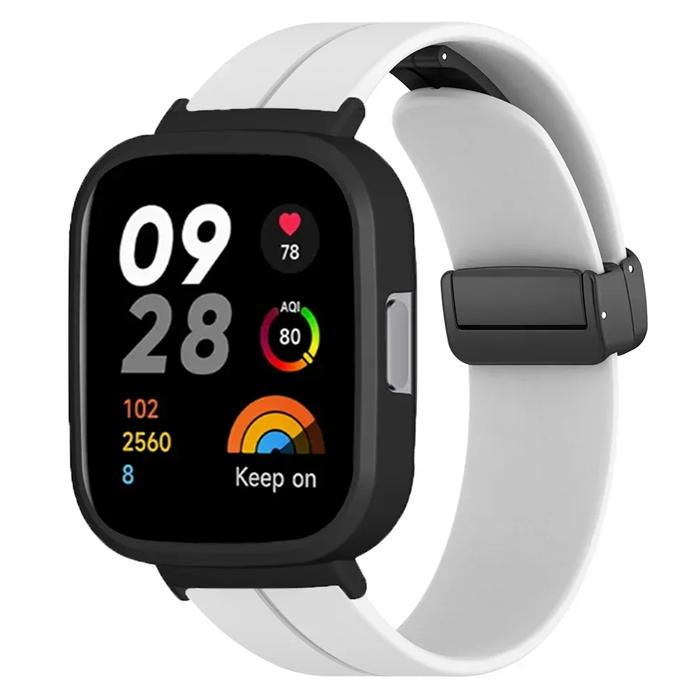 Xiaomi Redmi 3用シリコンストラップ,折りたたみ式磁気バックル,リストバンドブレスレット