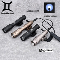 Airsoft 500 Lumens M600W Strobe Flashlight Tactical M300W Surefir Scout Light Hunting Wadsn M300 Bright Spotlight Fit 20mm Rail