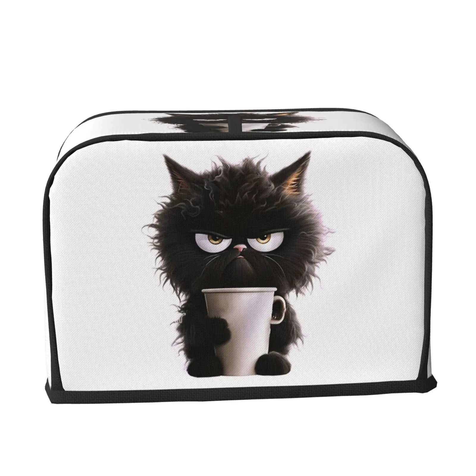 Custom Funny Cat 2 Slice 4 Slice Toaster Bakeware Cover Protector Dustproof Kitchen Clean Tools Organizer