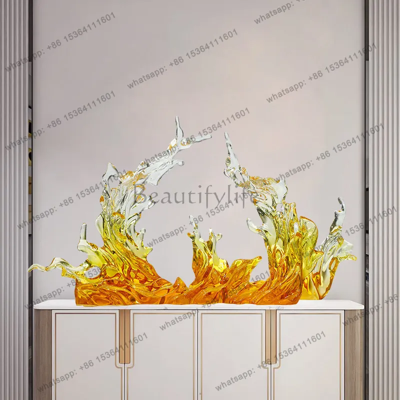 Flower sculpture living room porch TV cabinet ornament home decoration corridor aisle art installation