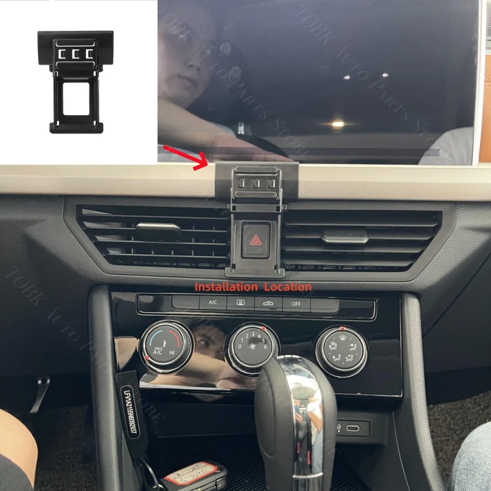 حامل هاتف السيارة حامل قوي خاص كتيفة ثابتة قاعدة ل Volkswagen VW Bora 2023 15 واط شحن لاسلكي اكسسوارات السيارات