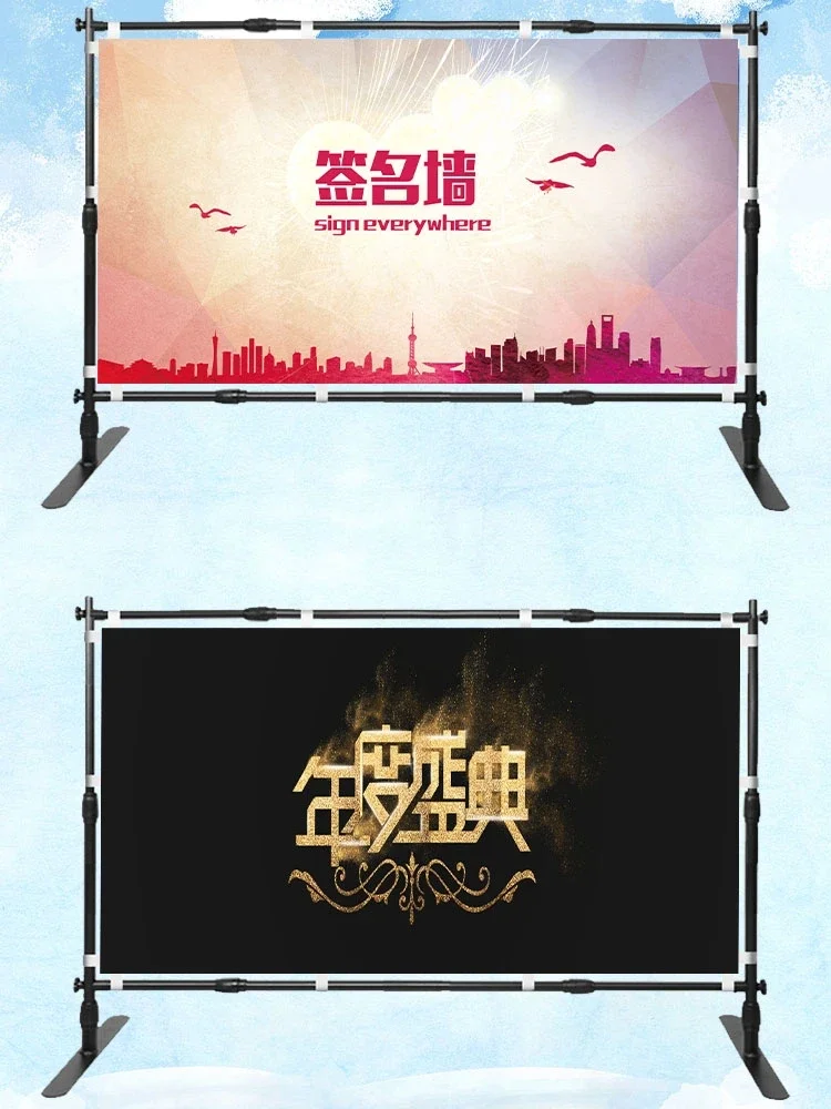Retractable poster bracket Large screen Universal express shelf Event promotion Background wall Inkjet signature wall