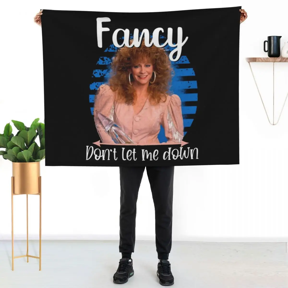 fancy funny Reba cute country music Hair Reba mcentire Throw Blanket Thermals For Travel Sofa Throw Furry Flannels Blankets