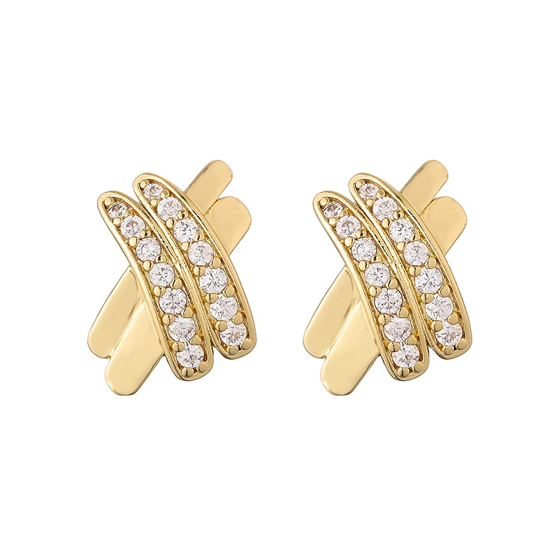HECHENG,Stud Earrings for women 18K Gold Plated  Fine Jewelry brincos Accessories