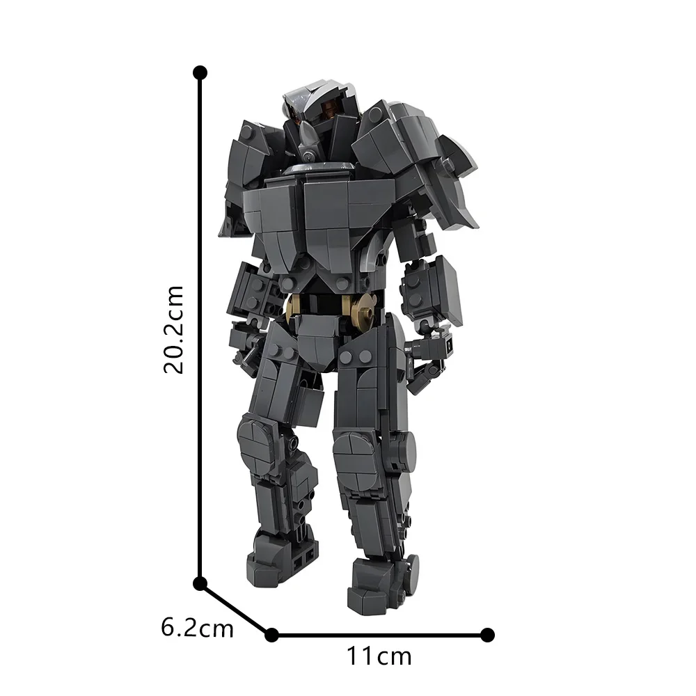 MOC-183481 X-01 Power Armors Particle Assembly building blocks Armored Mecha Robobrain Model toy Ornaments  Bricks Children Gift