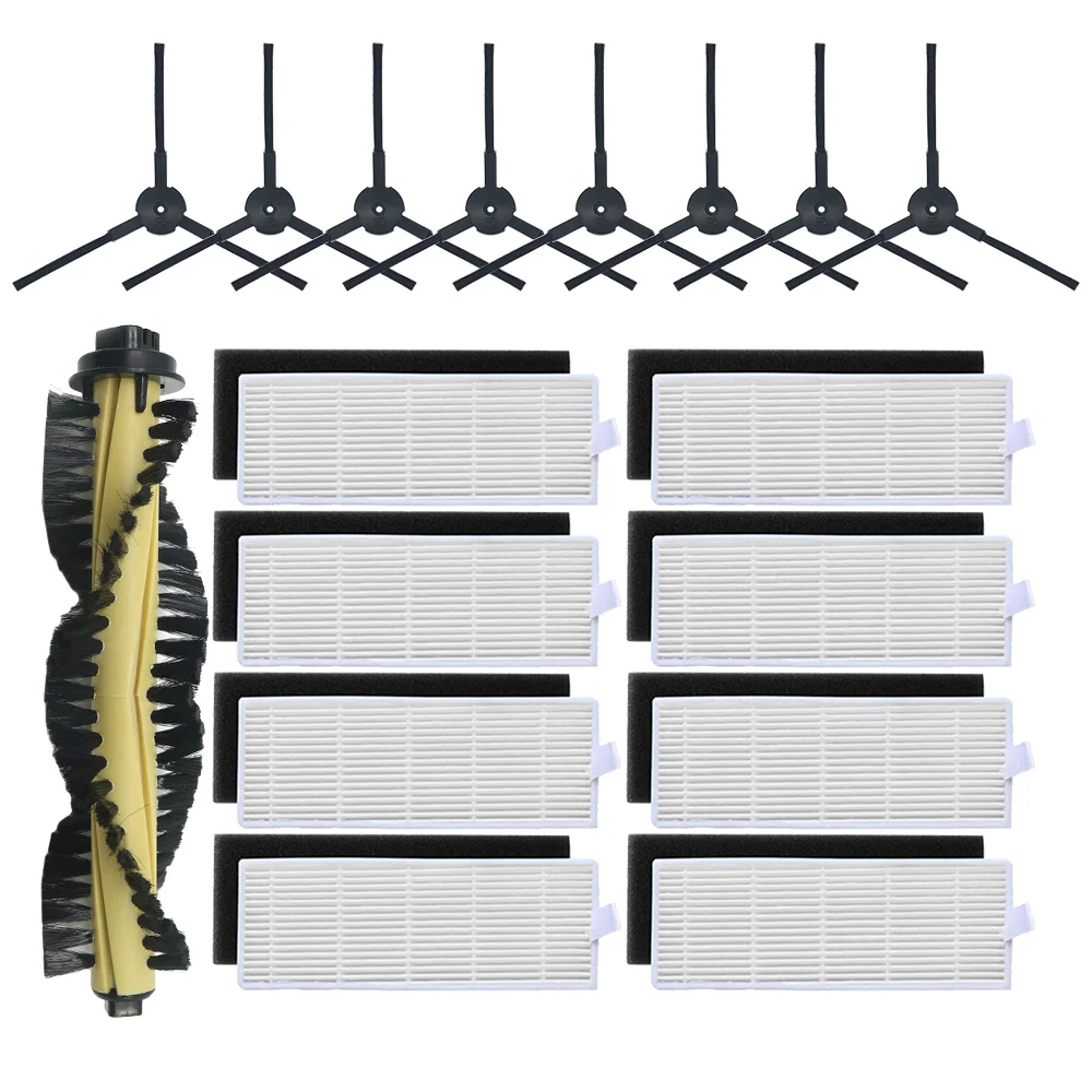 Piezas de Robot aspirador ILIFE A4 T4 X432 X430, cepillo principal, filtro HEPA, cepillos laterales de esponja para ILIFE A4