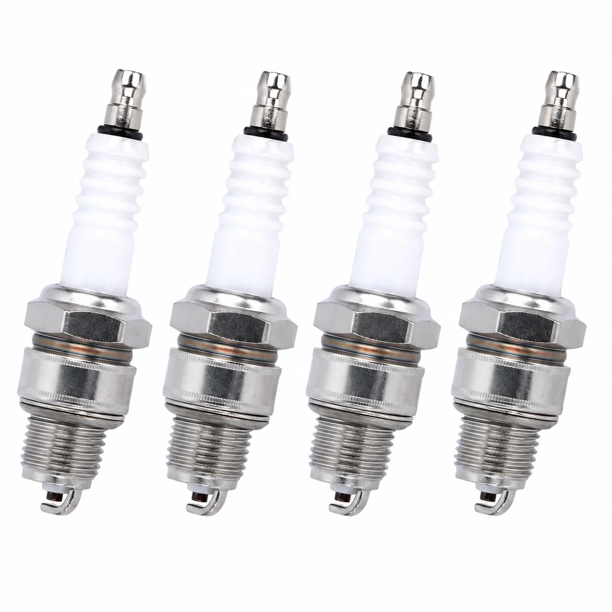 E6TC Spark Plug Replaces E5TC E6RC BP6HS, 4 Pack for 50cc-110cc Moped Scooter Kart ATV Quad Dirt Bike, Fits PW50 PW80 LT50 LT80