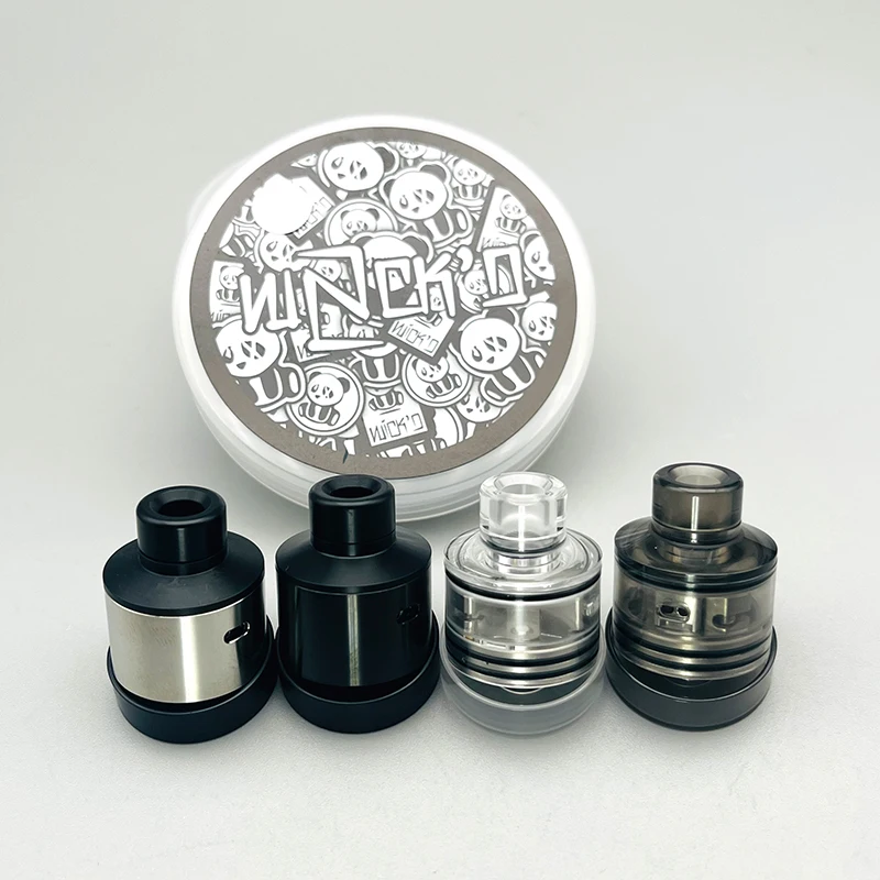 

DSX W2CK'D Style RDA 22mm Atomizer Single Coil 316ss with BF Pin airflow intake adjustable Rebuildable Vape mtl tank Tank