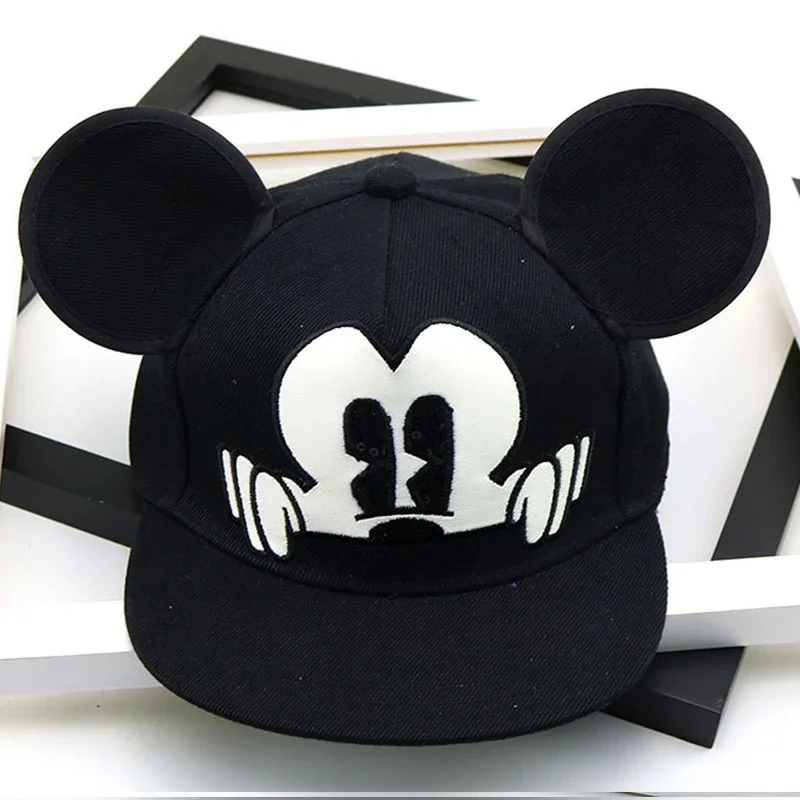 Disney Waflera Mickey Mouse Hat For Kids Baby Boy Girl Baseball Cap Fashion Children Hip Hop Caps Kids Snapback Breathable Hats