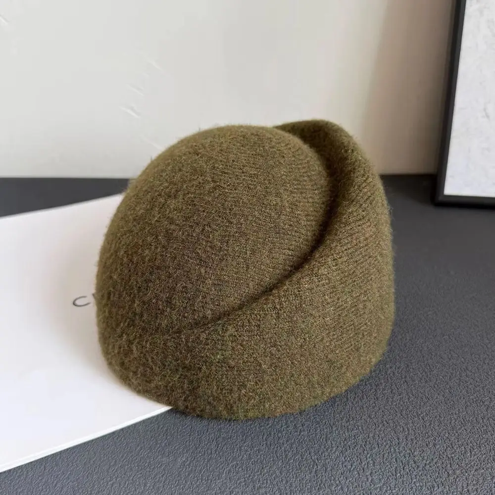 Fashion French Style Pillbox Hat Fedoras Elegant Beret Hat Solid Color Dome Fedora Hat Live Show