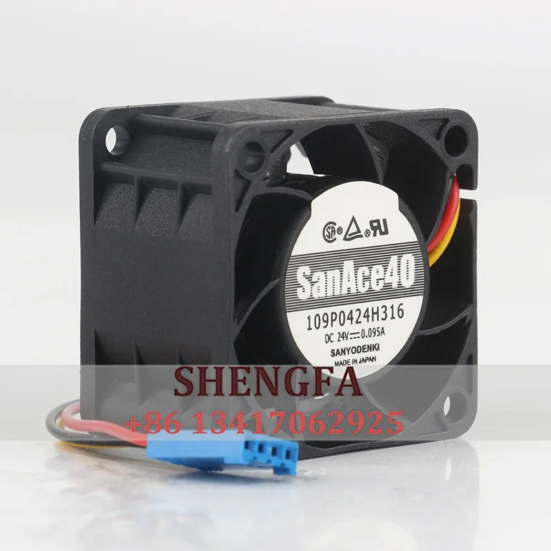 

Sanyo fan 109P0424H316, Siemens 840D NCK system fan San Ace 40 DC24V 0.095A can be used for Siemens NCU fan 40*40* 28MM