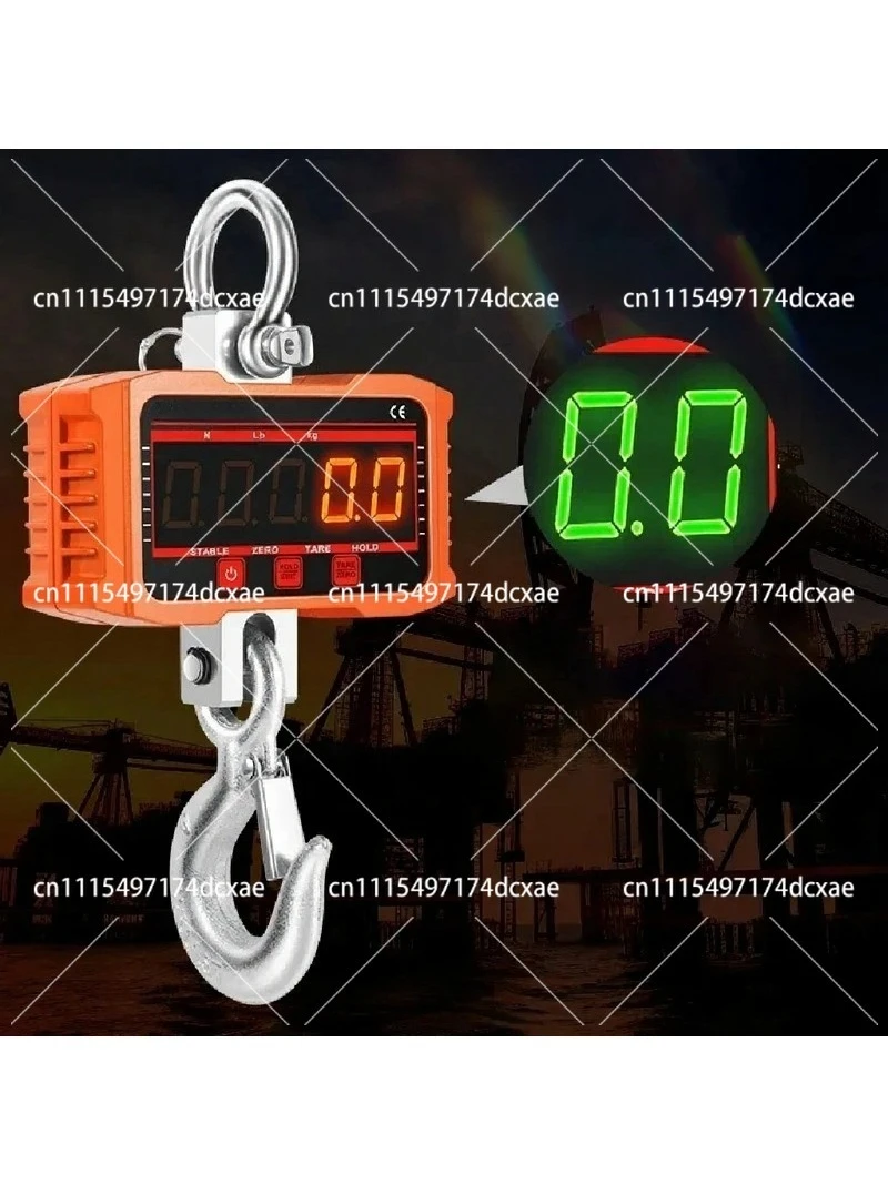 500/1000/1500/2000KG Portable Electronic Hanging Scale – High-Precision LED Hook Scale for Industrial Use