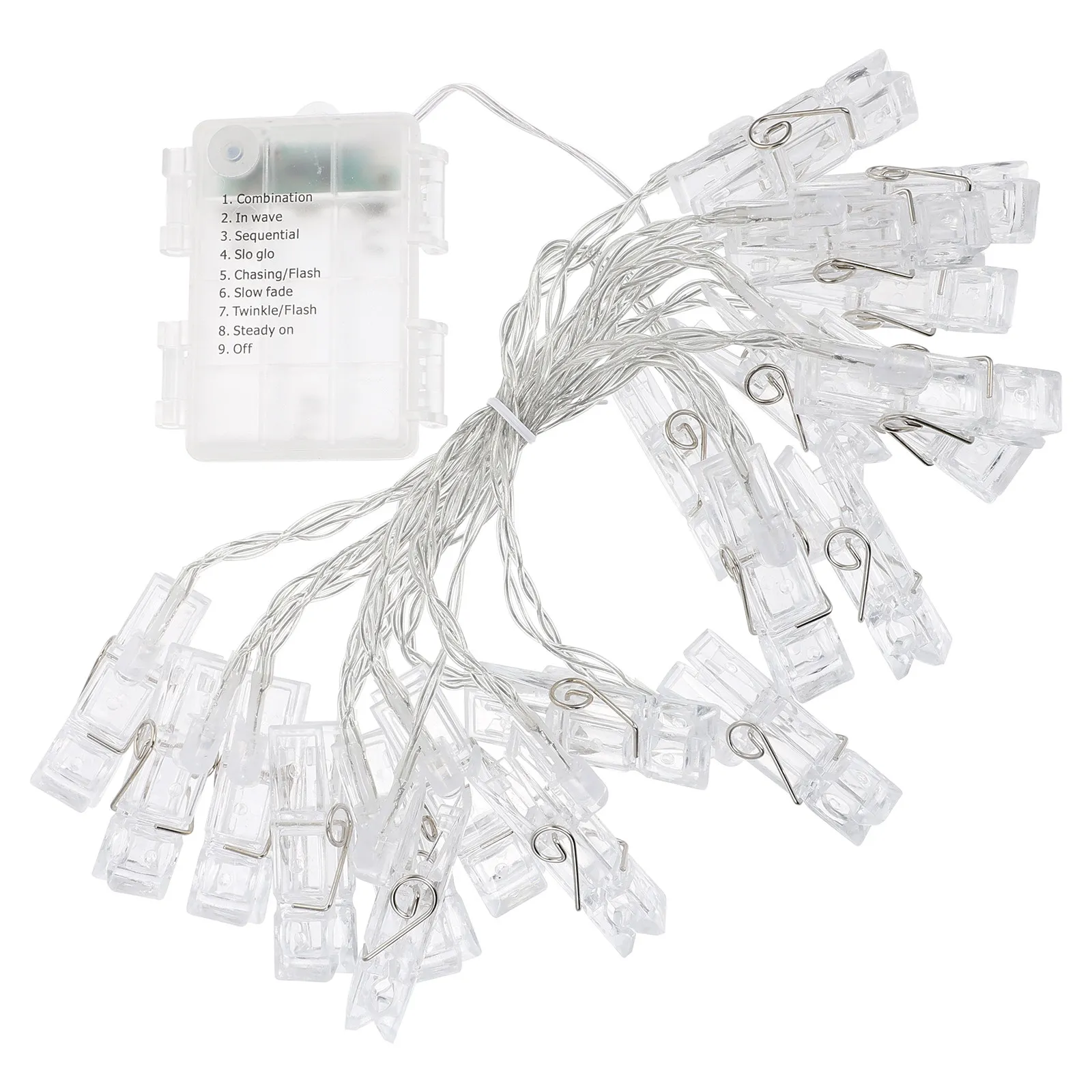 

1Pcs Remote Control String Light LED Photo Clip String Lamp Decorative Bedroom Living Room Photo Holder Light Wedding Party