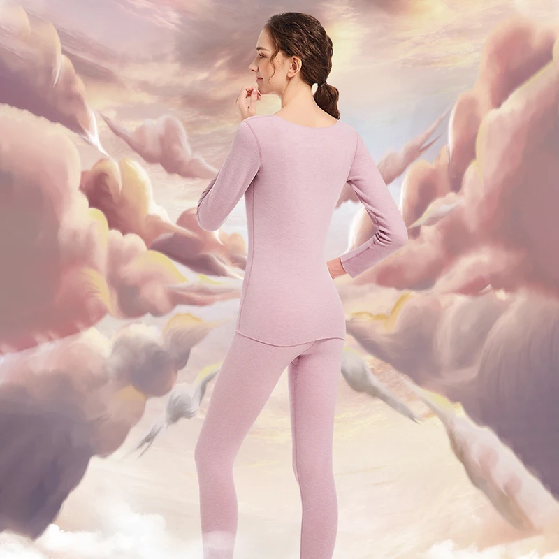 

4PCSLadies' seamless thermal insulation set, thickened and flexed for autumn