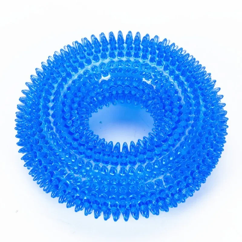 Bite-resistant Vocal Thorny Teeth Cleaning and Molaring Pet Ball Ring-shaped Tpr Toy Things for Dogs Pets Dogs Accessories Toys