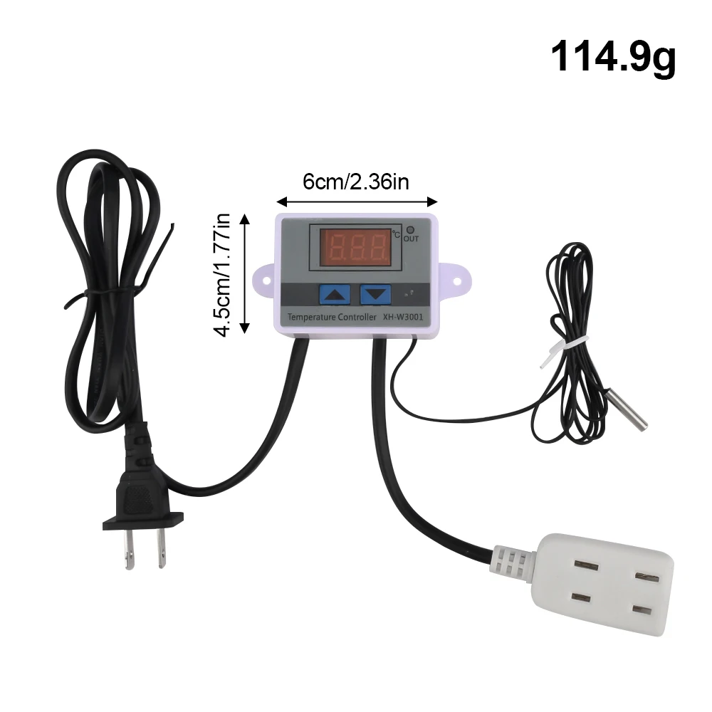 Imagem -04 - Controlador de Temperatura Led Digital Interruptor Termostato Eletrônico Sonda à Prova d Água Soquete Controlador de Temperatura ac 110220v