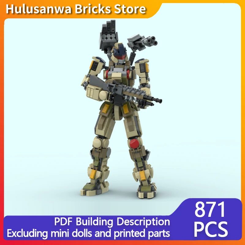 

Armored Combat Mecha Model MOC Building Bricks War Equipment Modular Technology Gifts Holiday Assemble Children Toys Suit