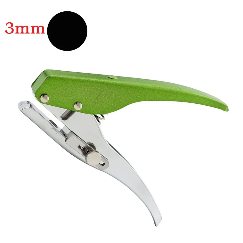 Hand Tools Hole Puncher Tool Home For ID Cards Photos Handheld Metal Silver green 3-10mm Circle Round Paper Punch