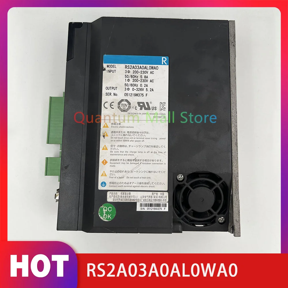 

Servo driver RS2A03A0AL0WA0 200-230V input 0-326V output