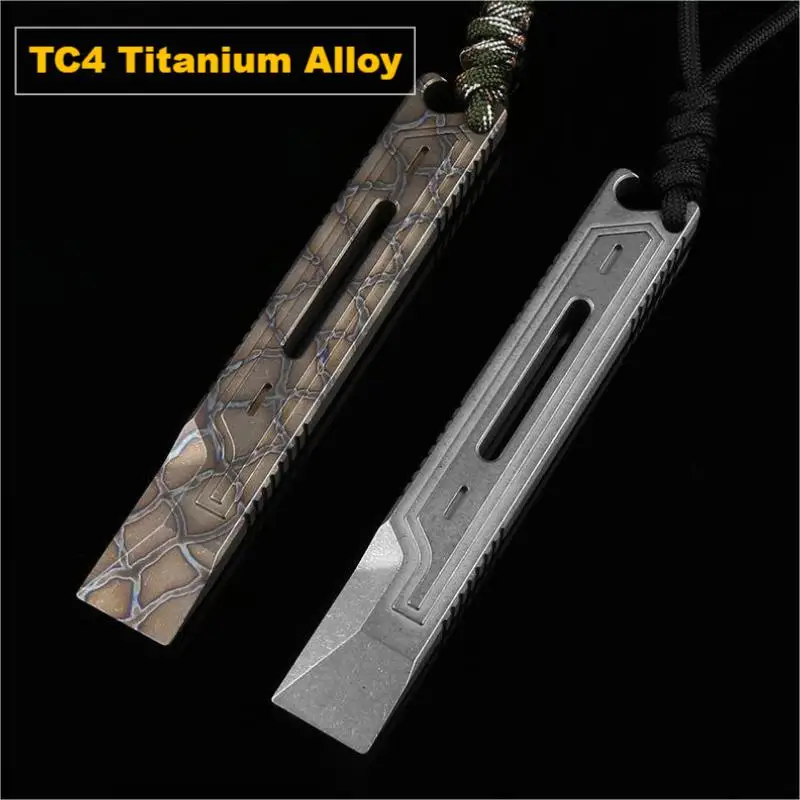 130mm Titanium Alloy Crowbar High Hardness Bottle Opener Multifunctional Pocket Pry Bar Nail Puller EDC Tacticals Tool Car Gifts