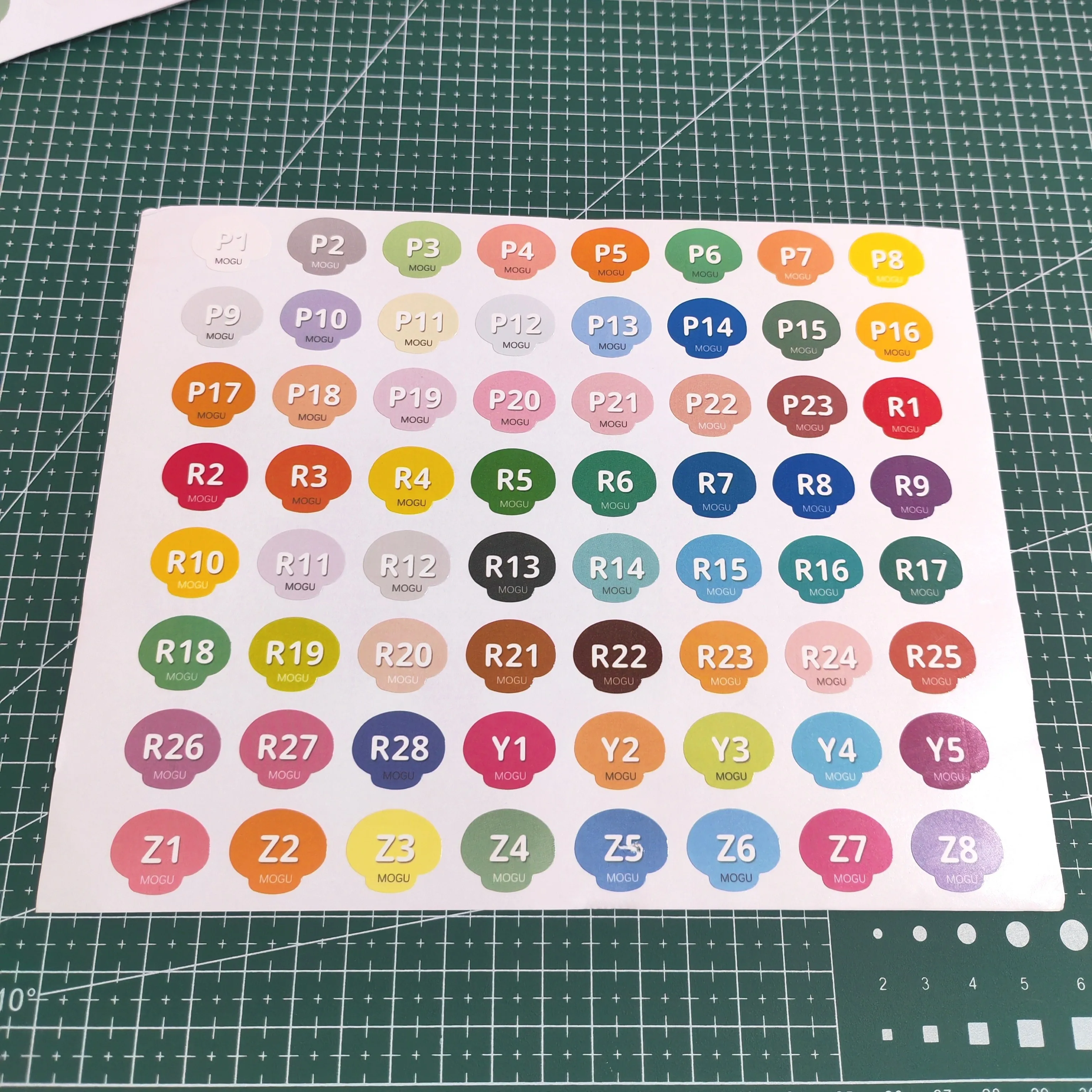 221 Color Hama Beads Pixel Art Number Sticker Storage and Organization Auxiliary Tool