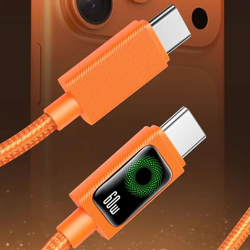 E1PF Type C To C /USB To USB C 60W Fast Charging Cable Support 480Mbps Speed Syncing