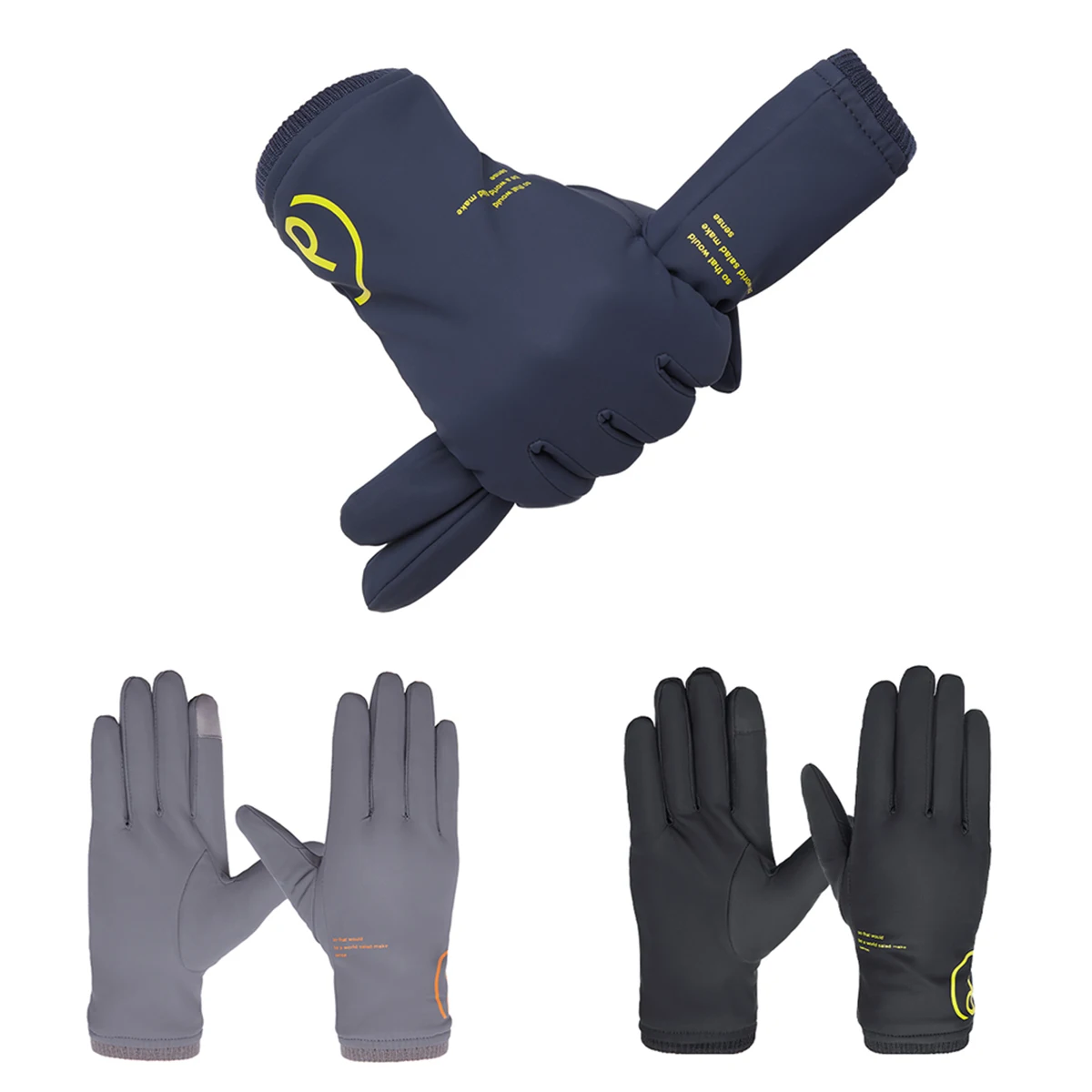 

Warm Touch Screen Male Gloves with Fleece Lining Autumn Winter Men's High Quality Mittens for Outdoor Skiing Driving Riding