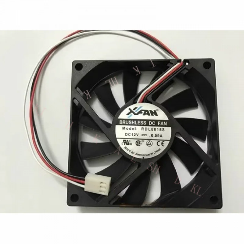 

N NEW FOR XFAN RDL8015S DC12V 0.09A 3-wire 80*15MM Cooling fan
