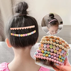 Baby Girls Cute Heart Star Hair Combs Hairpins Children Sweet Organize Hair Styling Tools Kids Lovely Acrylic Hair Accessories