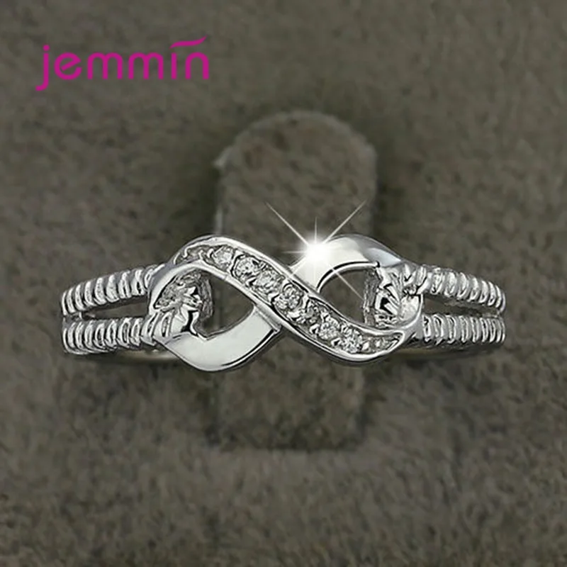 

Fashion 100% 925 Sterling Silver Infinity Forever Love Finger Ring for Women Wedding Engagement Jewelry New Year Gift